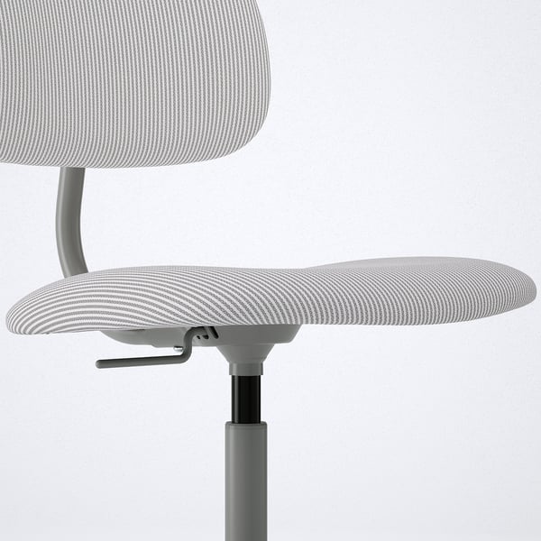 BLECKBERGET swivel chair, Klovsta white/grey, 68 cm