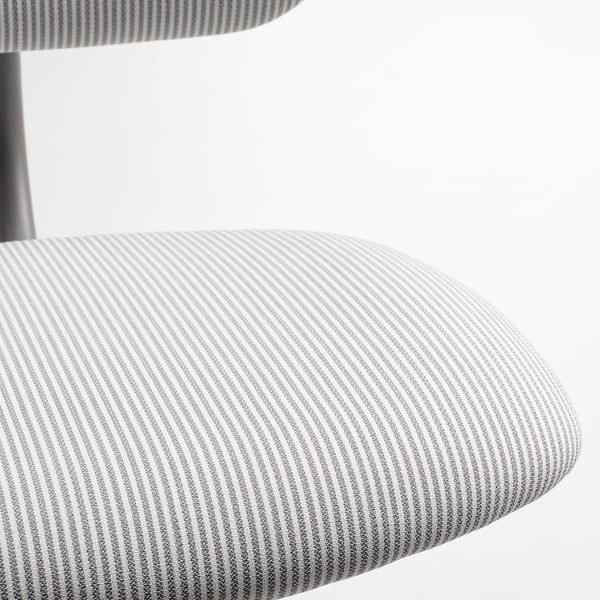 BLECKBERGET swivel chair, Klovsta white/grey, 68 cm