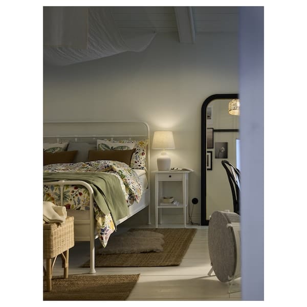 Ikea BLIDVÄDER - Table lamp, off-white ceramic / beige,50 cm