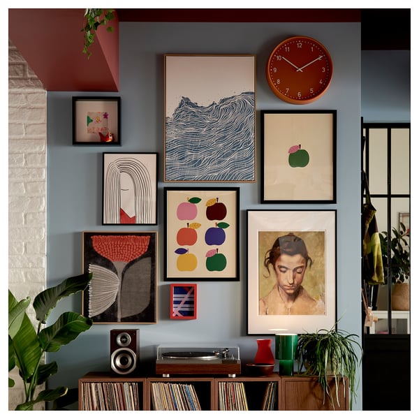 BLODFLÄDER picture, orange flower, 40x50 cm