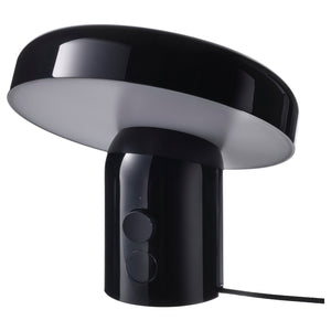 BLOMPRAKT Bluetooth speaker lamp, black, 22x22.4x20.6 cm