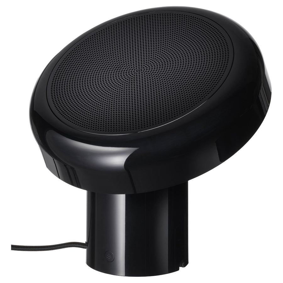 BLOMPRAKT Bluetooth speaker lamp, black, 22x22.4x20.6 cm