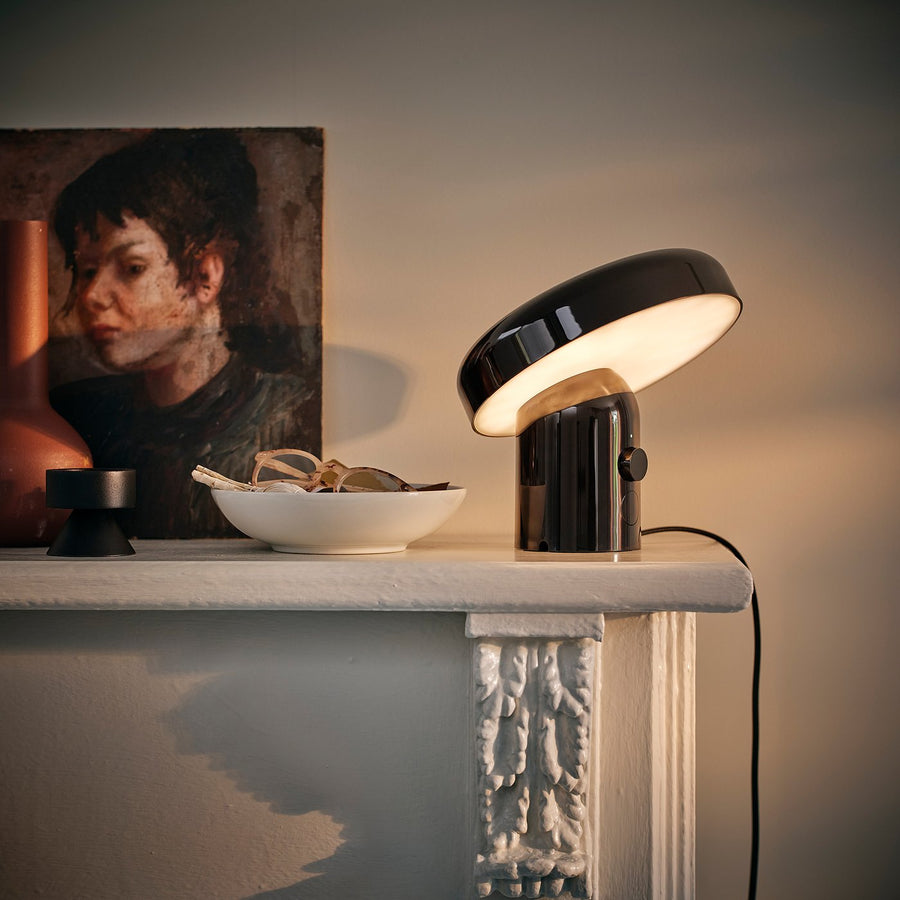 BLOMPRAKT Bluetooth speaker lamp, black, 22x22.4x20.6 cm