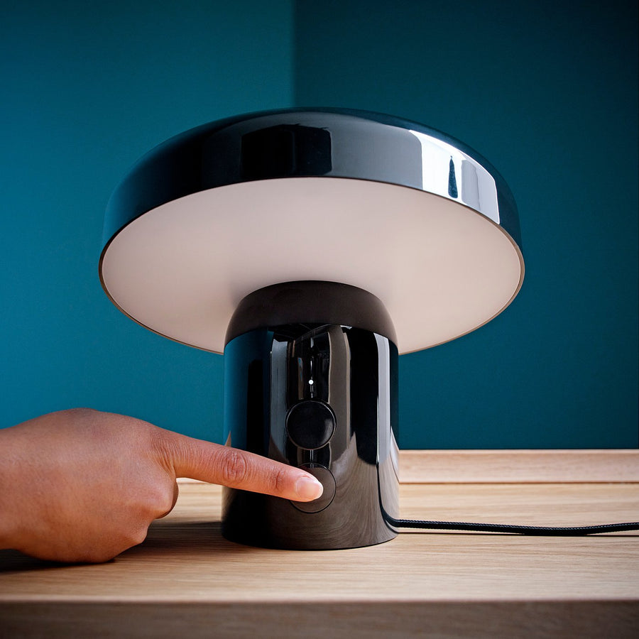 BLOMPRAKT Bluetooth speaker lamp, black, 22x22.4x20.6 cm