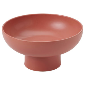 BLOMVECKLARE serving bowl, red-brown, 26 cm