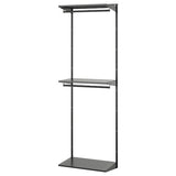 BOAXEL wardrobe combination, anthracite, 62x40x201 cm