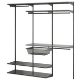 BOAXEL wardrobe combination, anthracite, 187x40x201 cm