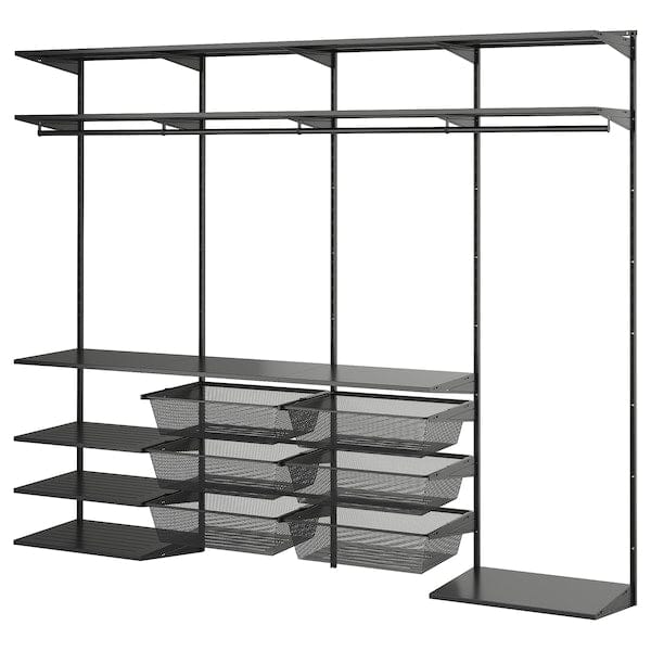 Ikea BOAXEL - Wardrobe combination, anthracite, 250x40x201 cm