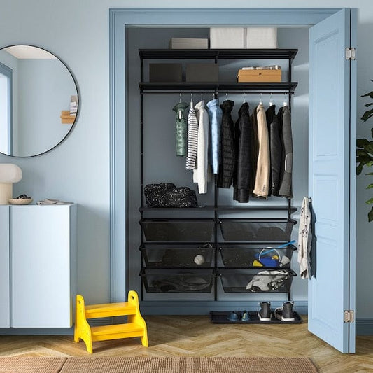 Ikea BOAXEL - Wardrobe combination, anthracite, 125x40x201 cm