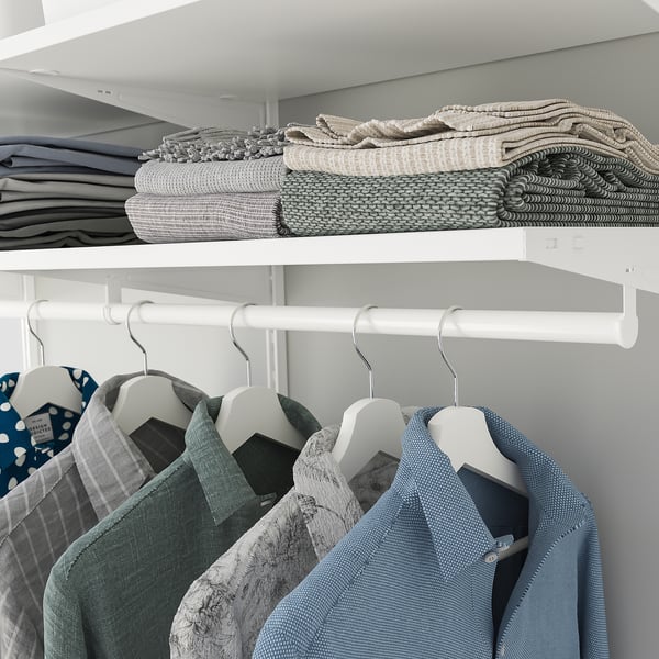 BOAXEL wardrobe combination, white, 125x40x201 cm