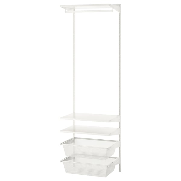 BOAXEL wardrobe combination, white, 62x40x201 cm