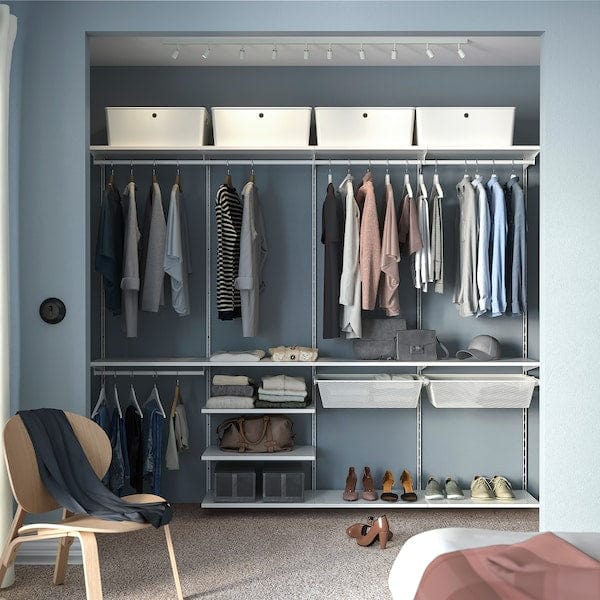 Ikea BOAXEL - Wardrobe combination, white, 250x40x201 cm