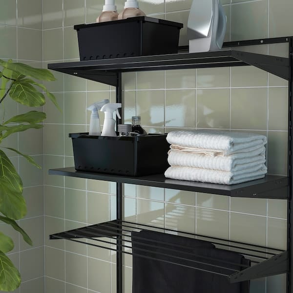 Ikea BOAXEL - Shelf, metal anthracite, 80x40 cm