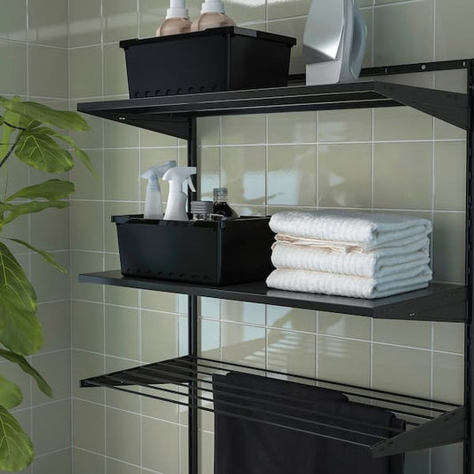Ikea BOAXEL - Shelf, metal anthracite, 80x40 cm