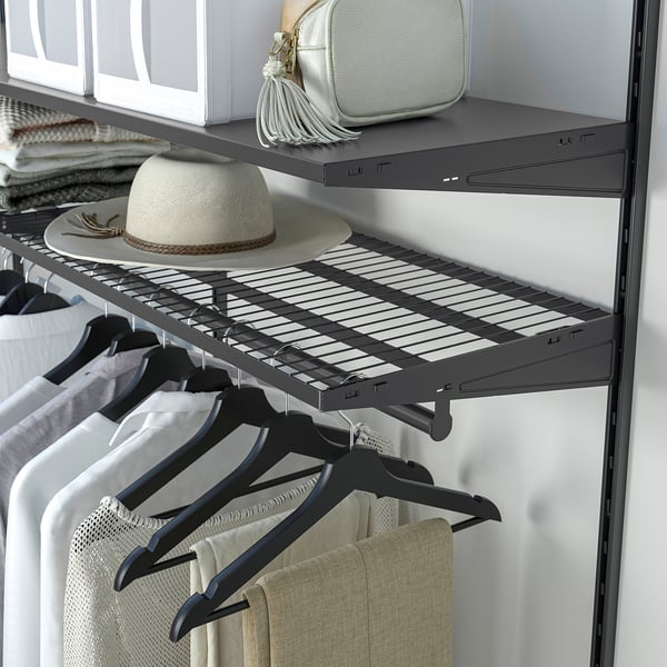 BOAXEL wire shelf, anthracite, 80x40 cm