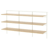 BOAXEL shelving unit, white/oak, 187x40x101 cm