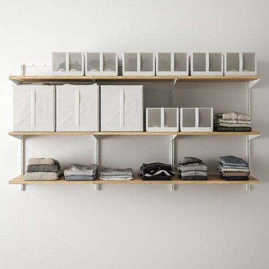 Ikea BOAXEL - Shelving unit, white/oak, 187x40x101 cm