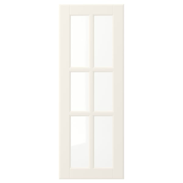 BODBYN glass door, off-white, 30x80 cm
