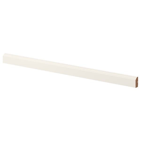 BODBYN contoured deco strip/moulding, off-white, 221x6 cm