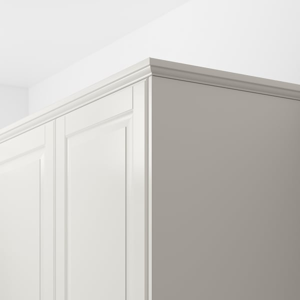 BODBYN contoured deco strip/moulding, off-white, 221x6 cm