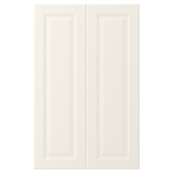 BODBYN 2-p door f corner base cabinet set, off-white, 25x80 cm