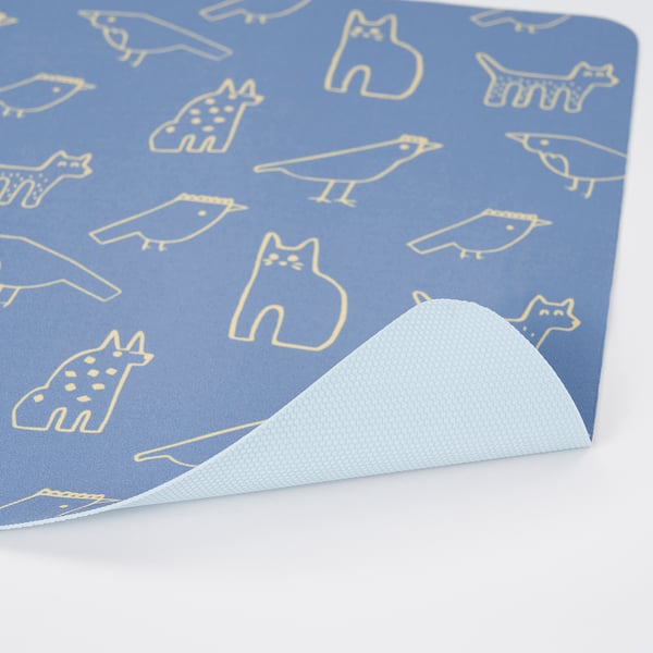 BÖNSYRSA desk pad, animal pattern, 60x37 cm