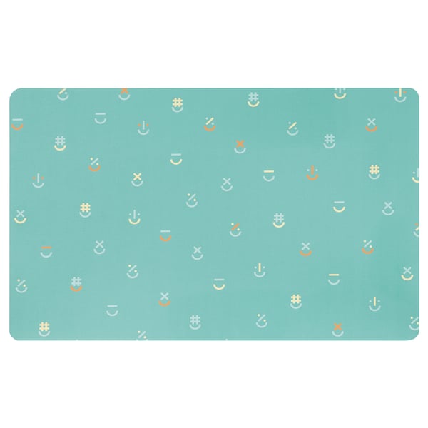 BÖNSYRSA desk pad, turquoise, 60x37 cm