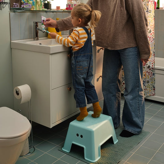 BOLMEN step stool, light turquoise