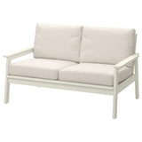 BONDHOLMEN 2-seat sofa, outdoor, white/beige/Frösön/Duvholmen beige, 139x88x81 cm