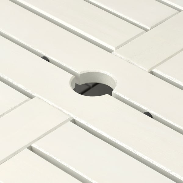 BONDHOLMEN table, outdoor, white/beige, 235x90 cm