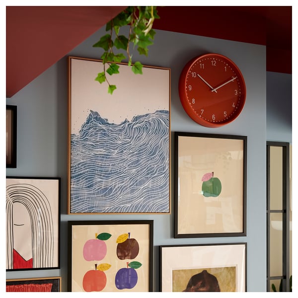 BONDIS wall clock, orange, 38 cm