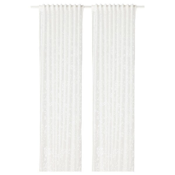 Ikea BORGHILD Thin curtains, 1 pair - white 145x300 cm , 145x300 cm