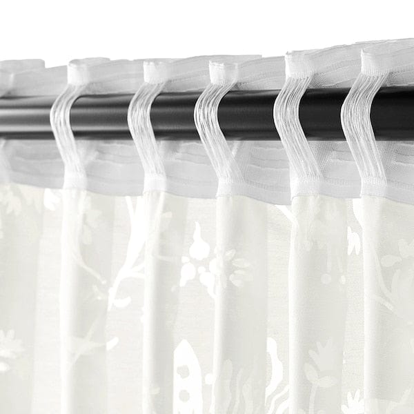 Ikea BORGHILD Thin curtains, 1 pair - white 145x300 cm , 145x300 cm
