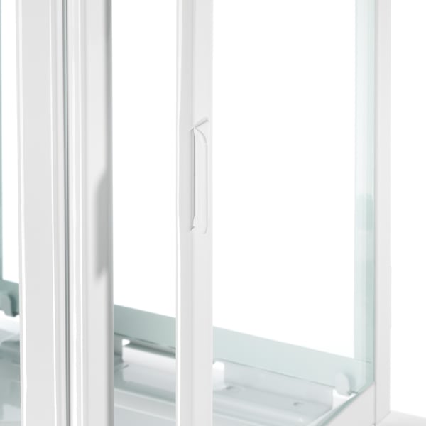 BORRBY lantern for block candle, in/outdoor white, 44 cm