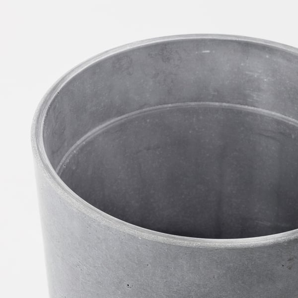 BOYSENBÄR plant pot, in/outdoor light grey, 15 cm