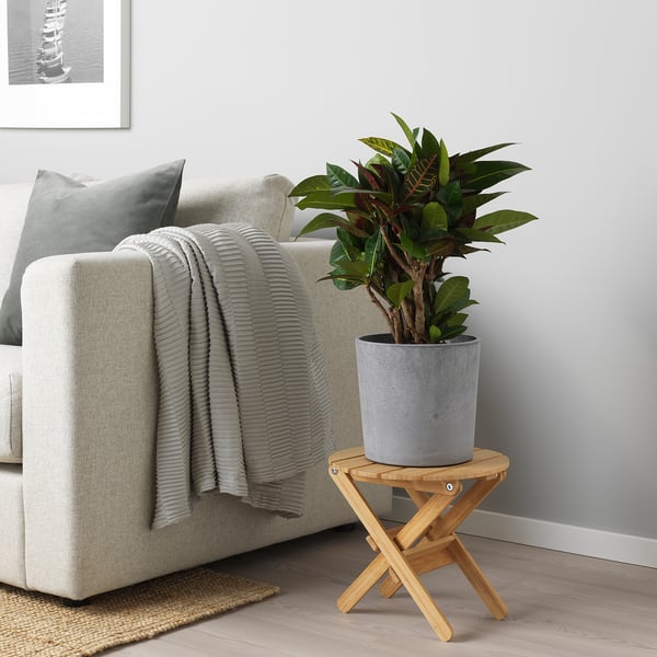 BOYSENBÄR plant pot, in/outdoor light grey, 19 cm