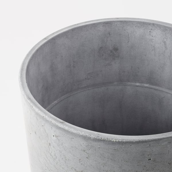 BOYSENBÄR plant pot, in/outdoor light grey, 19 cm