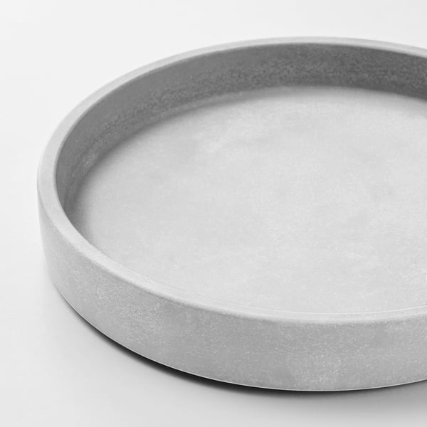 BOYSENBÄR saucer, in/outdoor light grey, 15 cm