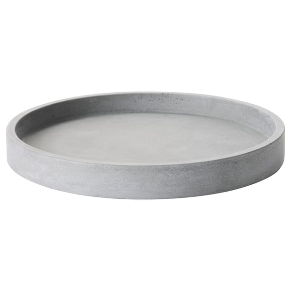 BOYSENBÄR saucer, in/outdoor light grey, 19 cm