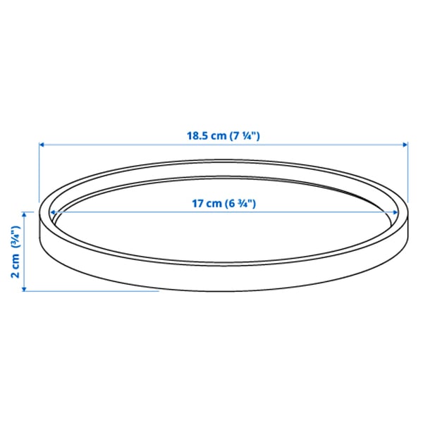 BOYSENBÄR saucer, in/outdoor light grey, 19 cm