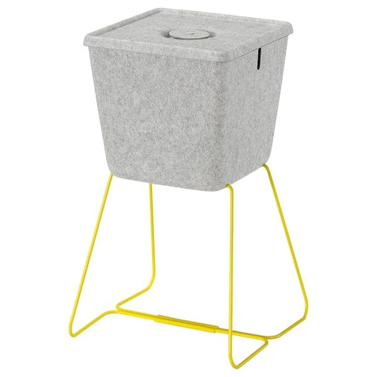Ikea BRÄNNBOLL - Basket, grey/yellow, 30x33x30 cm