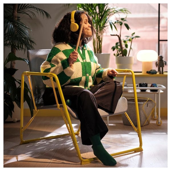 Ikea BRÄNNBOLL - Gaming easy chair, grey/bright yellow