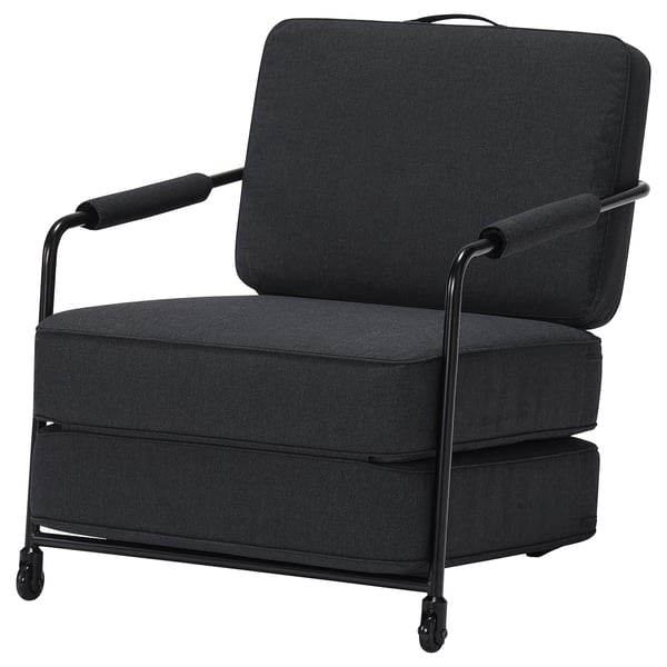 BRÄNNBOLL gaming lounge chair, Vissle dark grey, 65x80x88 cm