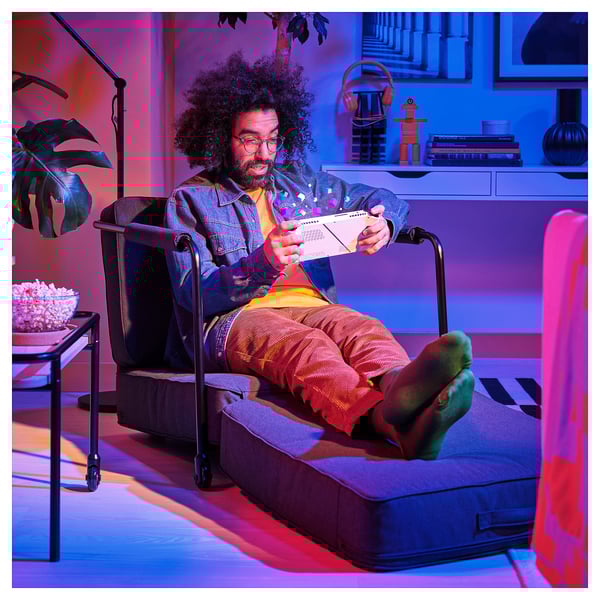 BRÄNNBOLL gaming lounge chair, Vissle dark grey, 65x80x88 cm