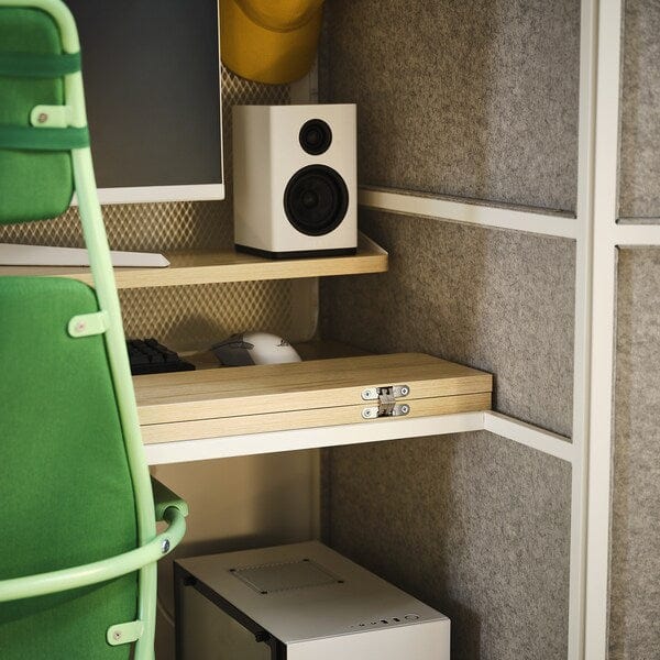 Ikea BRÄNNBOLL - Gaming station, light gray/white,100x72x180 cm