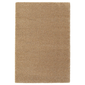 BREVBÄRARE rug, high pile, deep beige, 160x230 cm