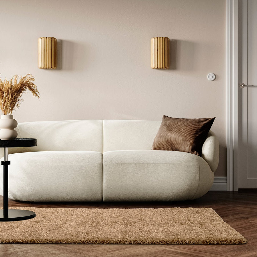 BREVBÄRARE rug, high pile, deep beige, 160x230 cm