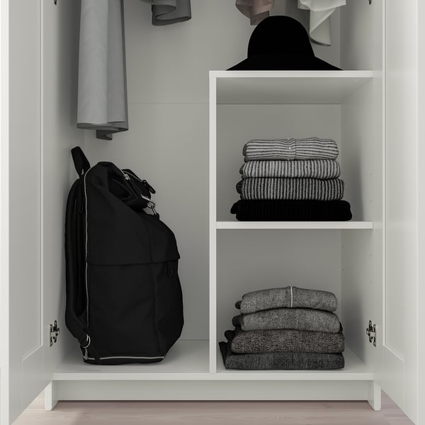 BRIMNES wardrobe with 2 doors, white, 78x190 cm