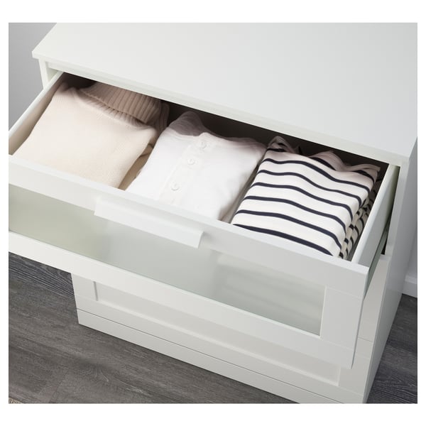 BRIMNES bedroom furniture, set of 3, white, 160x200 cm