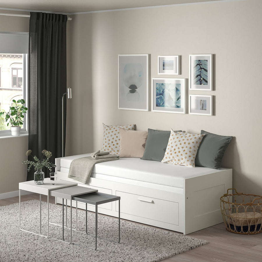 BRIMNES bedroom furniture, set of 3, white, 80x200 cm